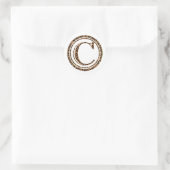 Leopard C Runder Aufkleber (Tasche)