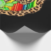 Leopard Cactus Serape Cactus print Turquoise Geschenkpapier (Ecke)