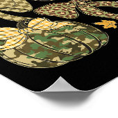 Leopard Camo Kokette Bogen Kürbis Thanksgiving Rus Poster (Ecke)