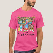 Leopard Camping Rv Gnome Camper Happy Summer Campi T-Shirt (Vorderseite)