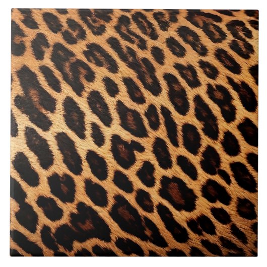 Leopard Cat Animal Print Populäre Sammlung Fliese (Vorderseite)