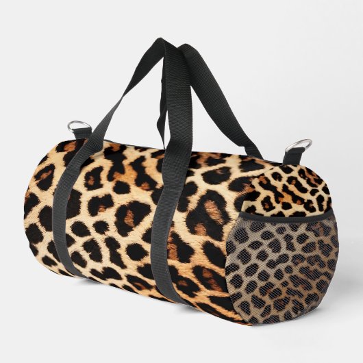 Leopard Cat Animal Print Trend Collection Duffle Bag (Rechte Ecke)