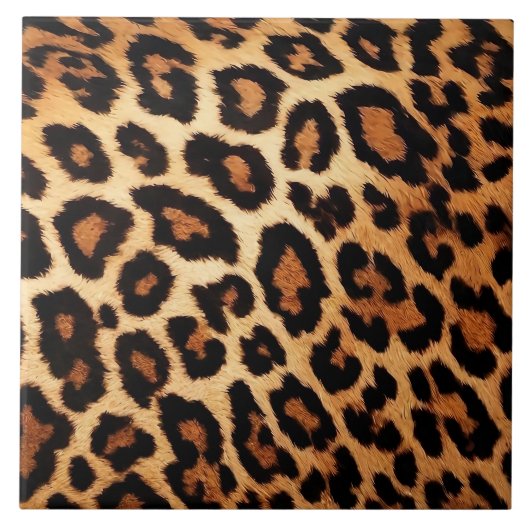 Leopard Cat Moderne Tierdrucksammlung Fliese (Vorderseite)