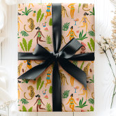 Leopard Cat Tropical Tribal African Jungle Muster Geschenkpapier