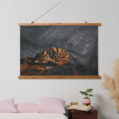 Leopard Cat Wandteppich Mit Holzrahmen (Schlafzimmer)