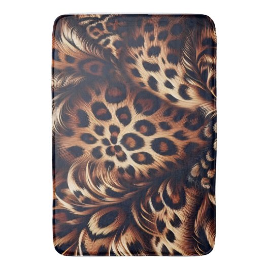 Leopard Charm: Die kühne Aussage Badematte (Vorderseite Vertikal)