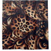 Leopard Charm: Die kühne Aussage Duschvorhang (Vorderseite)