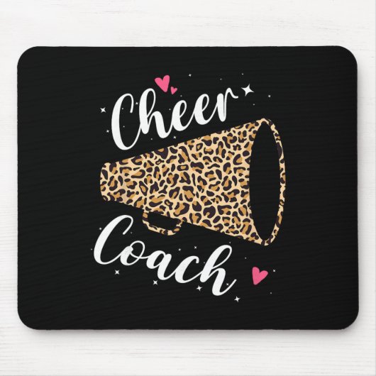 Leopard Cheer Coach Cheerleading Cheerleader Würdi Mousepad (Vorne)