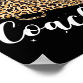 Leopard Cheer Coach Cheerleading Cheerleader Würdi Poster (Ecke)