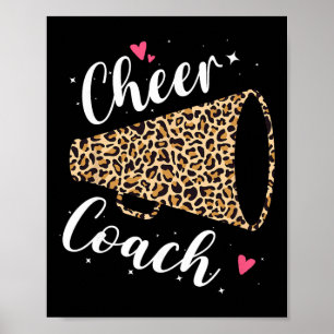 Leopard Cheer Coach Cheerleading Cheerleader Würdi Poster