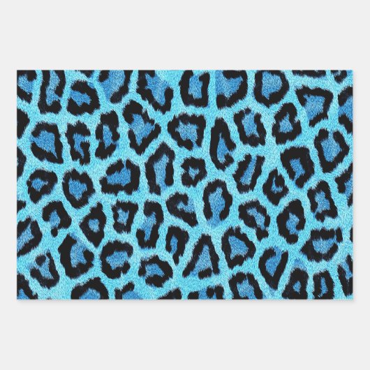 Leopard Cheetah Animal Fur Print Muster Geschenkpapier Set (Vorderseite 2)