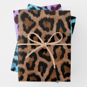 Leopard Cheetah Animal Fur Print Muster Geschenkpapier Set (Beispiel)