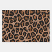 Leopard Cheetah Animal Fur Print Muster Geschenkpapier Set (Vorderseite)