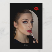 Leopard Cheetah Animal Print Cherry Birthday Photo Einladung (Rückseite)