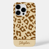 Leopard Cheetah Animal Print Custom Curry Name Case-Mate iPhone Hülle (Rückseite)