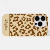 Leopard Cheetah Animal Print Custom Curry Name Case-Mate iPhone Hülle (Rückseite (Horizontal))