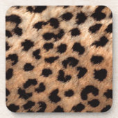 Leopard Cheetah Animal Print Girly Modern Getränkeuntersetzer (Vorderseite)