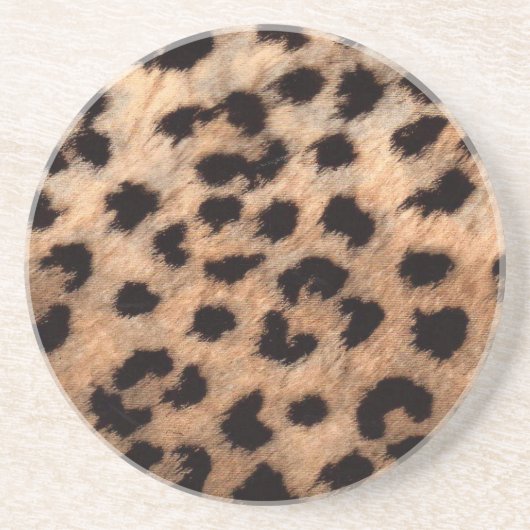 Leopard Cheetah Animal Print Girly Modern Getränkeuntersetzer (Vorne)