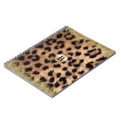 Leopard Cheetah Animal Print Gold Glitzer Modern Notizblock (Linke Seite)