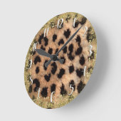 Leopard Cheetah Animal Print Gold Glitzer Modern Runde Wanduhr (Winkel)