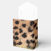Leopard Cheetah Animal Print Gold Glitzer Monogram Geschenkschachtel (Geöffnet)