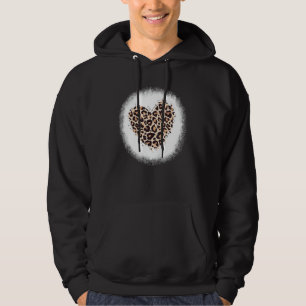 Leopard Cheetah Animal Print Heart Hoodie