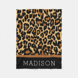 Leopard Cheetah Animal Print Muster Baby Girl Fleecedecke