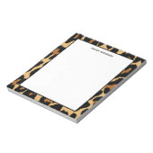 Leopard Cheetah Animal Print Muster Monogram Notizblock (Rotiert)