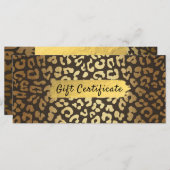 Leopard Cheetah Animal Skin Print Geschenkgutschei (Vorne/Hinten)