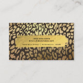 Leopard Cheetah Animal Skin Print Glam Modern Visitenkarte (Rückseite)