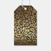 Leopard Cheetah Animal Skin Print Gold Gefallen Geschenkanhänger (Rückseite)