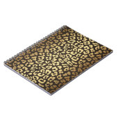 Leopard Cheetah Animal Skin Print Modern Glam Gold Notizblock (Linke Seite)