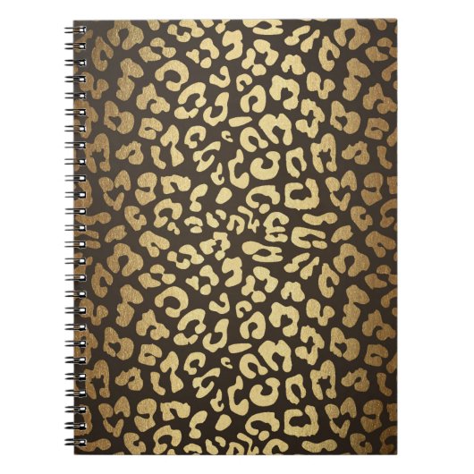 Leopard Cheetah Animal Skin Print Modern Glam Gold Notizblock (Vorderseite)