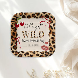 Leopard Cheetah Bachelorette Party Paper Plates Pappteller