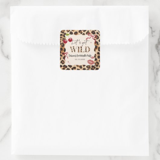 Leopard Cheetah Bachelorette Party Sticker (Tasche)