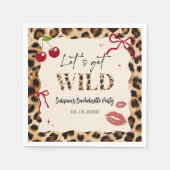 Leopard Cheetah Bachelorette Weekend Party Napkins Serviette (Vorderseite)