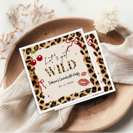 Leopard Cheetah Bachelorette Weekend Party Napkins Serviette