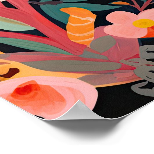 leopard cheetah bleibe wildes Kinderzimmer-Poster Poster (Ecke)