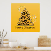 Leopard cheetah Christmas Tree Poster (Küche)