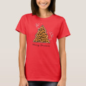 Leopard cheetah Christmas Tree T - Shirt (Vorderseite)