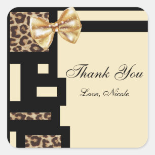 Leopard Cheetah Druck Farbfeld Aufkleber Etikett