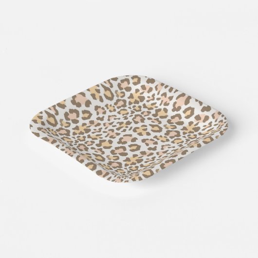 Leopard Cheetah Druck Party Teller (Gewinkelt)