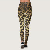 Leopard Cheetah Print Animal Skins Gold Ombre Leggings (Rückseite)