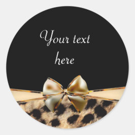 Leopard Cheetah Print Bow Geburtstagsparty Sticker