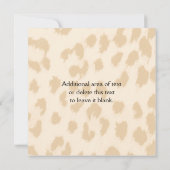 Leopard Cheetah Print Bow Party Einladung (Rückseite)
