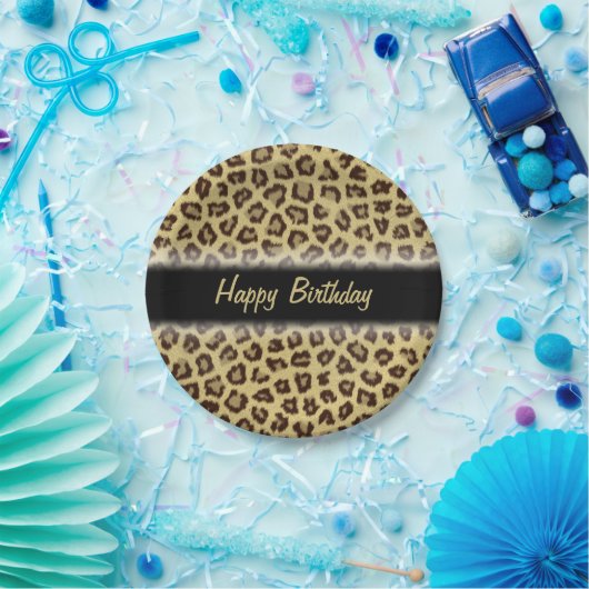 Leopard / Cheetah Print Custom Party Pappteller (Party)