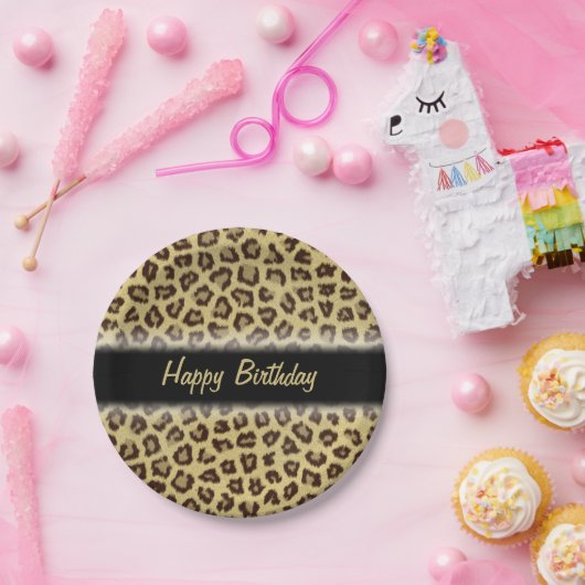 Leopard / Cheetah Print Custom Party Pappteller (Party)