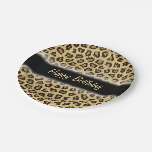 Leopard / Cheetah Print Custom Party Pappteller (Schrägansicht)