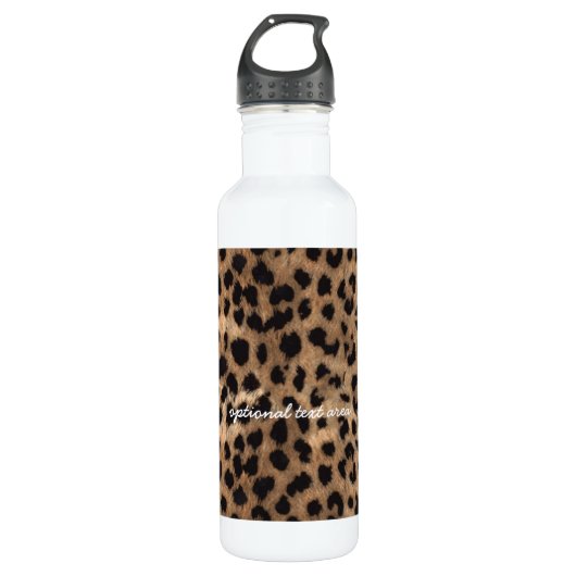 Leopard Cheetah Print Glamour Girls Trinkflasche (Vorderseite)