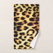 Leopard Cheetah Print Imitate Fur Badhandtuch Set (Handtuch)